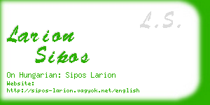 larion sipos business card